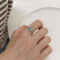 [925純銀]復古小花朵戒指YC4872R - 雏菊戒指-银色, 开口可调节