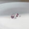[925銀針]四方玻璃水晶耳環2586 - 2586粉色
