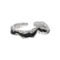 [925純銀]小眾紋理黑滴釉戒指 - HJZ1765款, 开口可调节