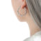[316L鈦鋼]法式壓紋幾何耳環F922 - F922-钢色耳环