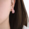 [316L鈦鋼]法式雙層拼接滴油耳環F958 - F958-金色紫滴油耳环