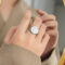 [316L鈦鋼]圓形設計感戒指A517 - A517-钢色戒指, 6号