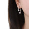 [316L鈦鋼]不規則高光貝珠耳環F960 - F960-钢色耳环