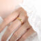 [316L鈦鋼]個性鑲嵌鋯石戒指A521 - A521-绿纳米石金色戒指, 6号