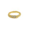 [925純銀]紋理微鑲鋯石戒指 - 18K金色, 美码5号