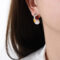 [316L鈦鋼]新中式毛毛蟲形狀滴油耳環F953 - F953-钢色耳环