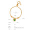 [316L鈦鋼]金屬個性設計感手鐲E460 - E463-金色绿条纹手链