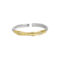 [925純銀]肌理鑲鉆細圈兩件套戒指 - JA816款, 开口可调节