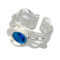 [鍍銀]輕奢方形月光石戒指 - 688蓝色（8号开）, 开口可调节
