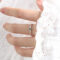 [316L鈦鋼]個性鑲嵌鋯石戒指A521 - A521-绿纳米石钢色戒指, 6号