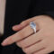 [316L鈦鋼]個性玻璃石戒指A504 - A504-白玻璃石钢色戒指, 6号