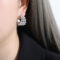 [316L鈦鋼]鏤空編織圓珠拼接耳釘F961 - F961-钢色耳环