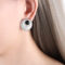 [316L鈦鋼]ins仿珍珠月光石螺紋耳環F847 - F847-黑仿珍珠钢色耳环