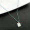 [鈦鋼]小清新撞色串珠項鏈 - 05-K4 钛钢方牌珠子项链 绿色