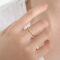 [316L鈦鋼]個性鑲嵌鋯石戒指A521 - A521-白锆石金色戒指, 6号