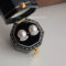 [925銀針]珍珠鋯石優雅耳環 - 3095银针耳钉