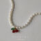 [銅]法式復古櫻桃淡水珍珠項鏈 - B-936品质款珍珠