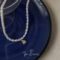 [銅]高級淡水珍珠簡約水滴項鏈B-784 - B-784淡水珍珠项链