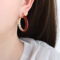 [316鈦鋼]彩釉耳環女氣質小眾耳飾F980 - F980-砝码红彩釉金色耳环