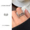 [鍍銀]個性時尚字母嘻哈戒指 - 370（7.5号开口）, 开口可调节