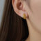[316L鈦鋼]不規則螺旋紋耳釘F1133 - F1133-金色耳环