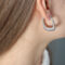 [316鈦鋼]復古耳圈耳環輕奢耳飾F671 - F1104-钢色耳环