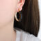 [316鈦鋼]彩釉耳環女氣質小眾耳飾F980 - F980-砝码黑彩釉金色耳环