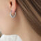 [316L鈦鋼]法式條紋U型幾何耳環F1174 - F1174-钢色耳环
