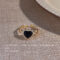 [銅]黑色愛心莫比烏斯環戒指1826 - 1826戒指, 开口可调节