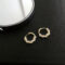[925銀針]氣質輕奢珍珠圓圈耳環 - 420#XK 花卉耳扣