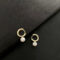 [925銀針]簡約氣質圓圈珍珠耳扣 - 613#XK 珍珠耳钉
