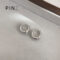 [925銀針]加厚高級感氣質耳扣 - 3248镀真金加厚银色小号