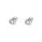 [999足銀]圓形鋯石螺絲耳釘 - 锆石螺丝耳钉-白金色小号, 足银