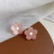 [925銀針]甜美粉色果凍花朵耳環3387 - 3386银针【粉色】
