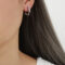 [316L鈦鋼]個性六邊形設計耳環 - F1233-钢色耳环