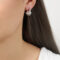 [316L鈦鋼]鑲嵌天然石設計耳環F1148 - F1148-钢色耳环