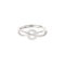 [銅]鑲鉆圓環線條戒指 - 圆环线条戒指（白金色）, 铜（开口可调节）