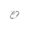 [銅]氣質簡約閃鉆飛機戒指 - 圆钻飞机戒指（白金色）, 铜（开口可调节）