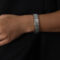 [316L鈦鋼]編織紋理拼接設計手鏈 - NE015-钢色手链-21cm-宽16mm-54g