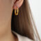 [316L鈦鋼]小眾氣質多款式耳環F133 - F133-电波金色耳环