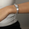 [316L鈦鋼]法式手表造型鑲鉆手鏈E372 - E372-捷克钻钢色手链-14+3cm