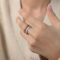 [316L鈦鋼]個性雙層滴釉戒指A580 - A580-蓝彩釉金色戒指, 7号