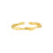 [925純銀]簡約不規則細圈開口戒指 - WJ069-2款18K金色, 开口可调节
