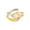 [925純銀]不規則鏤空鑲嵌珍珠戒指 - JF1100款【15号/可调节】, 开口可调节