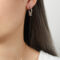 [316L鈦鋼]愛心花朵耳環項鏈 - F450-钢色耳环