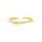 [925純銀]簡約不規則細圈開口戒指 - WJ069-1款18K金色, 开口可调节