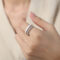 [316L鈦鋼]個性雙層滴釉戒指A580 - A580-白彩釉钢色戒指, 7号