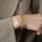 [316L鈦鋼]輕奢小眾朋克項鏈手鏈 - E512-金色手链-15+5cm