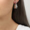 [316L鈦鋼]包包造型設計耳環 - F1025-钢色耳环