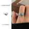 [鍍銀]輕奢個性設計戒指 - 1059爱心（8号开）, 开口可调节